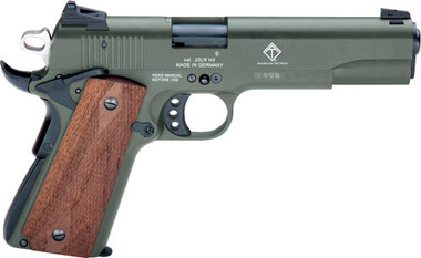 5" OD GREEN/FAUX WOOD 10RDGERMAN SPORT 1911 22LR