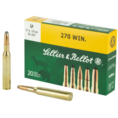Sellier & Bellot 270 Winchester Ammo 150gr SP Ammunition - 20 Rounds