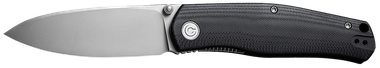 Civivi Knives C22007-1 SokokeEDC 3.35" Folding Drop Point Plain Bead Blasted 14C28N Steel Blade, Black G10 Handle