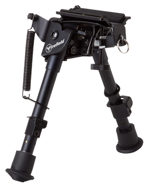 Firefield FF34023 CompactBipod 6-9" Black Aluminum Swivel Stud Attachment or Picatinny Rail (Adapter Included)