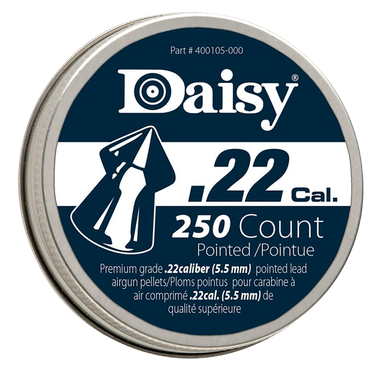 Daisy 997922512 PrecisionMax Premium 22 Lead Pointed Field Pellet 250/Tin