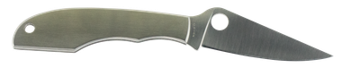 Spyderco C138P GrassHopper2.30" Folding Clip Point Plain 12C27 Sandvik Blade Engraved Spyderco Bug Stainless Steel Handle