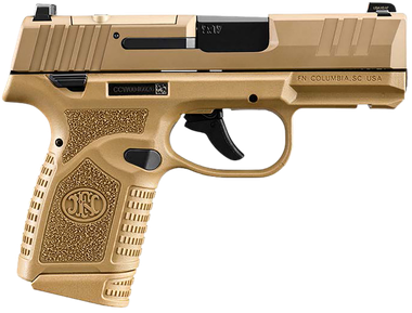 FN 66101419 Reflex MRD 9mm Luger 15+1 11+1 3.30" Micro-Compact Frame Flat Dark Earth PVD Optic Ready/Serrated Steel Slidew/Picatinny Rail Stippled Grip Ambidextrous