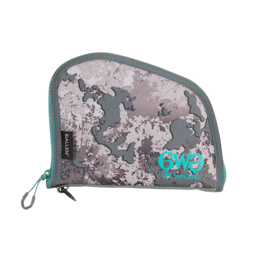 Girls With Guns 918 In The Shade Handgun Case 8" Gray/Teal/Shade Camo, Locking Zipper