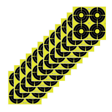 EZ-Aim 15218 Splash Reactive Target SPOT Paper Hanging 12" x 12" Black/Yellow 12 PK
