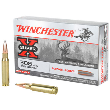 Winchester .308 Win Ammo 150gr PP Ammunition - 20 Rounds