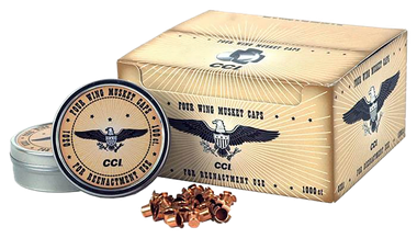 CCI 301 Four Wing Musket Caps Brass 1000 Per Box/5 Case
