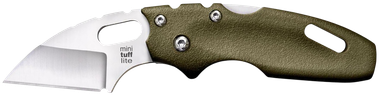 Cold Steel CS20MTGD Tuff Lite Mini 2" Folding Sheepsfoot Plain 4034 Stainless Steel Blade/OD Green Griv-Ex Handle Includes Pocket Clip