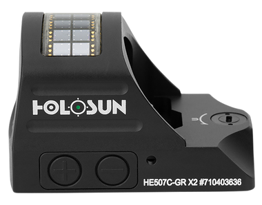 Holosun HE507CGRX2 507Black Anodized 1 x 0.63" x 0.91" 2 MOA Green Dot/32 MOA Circle Multi Reticle