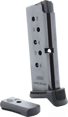 380ACP 6RD GLOSS BLACKCPD MAGAZINE RUGER LCP