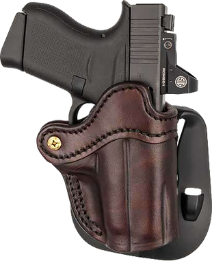 1791 Gunleather ORPDHCSBRR Optics Ready Paddle Holster C OWB Signature Brown Leather Fits 2.50-3" Barrel Right Hand