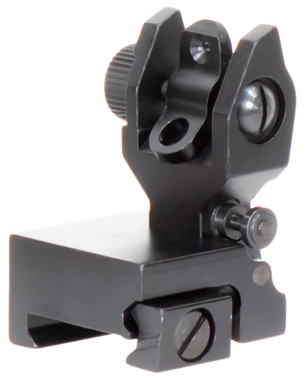 Aim Sports MT201 AR Low Profile Rear Flip Up SightBlack Anodized Low Profile for AR-15