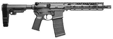 Vktr Industries V31100916617 VK-15.56mm 30+1 10.50" Black Steel Threaded Barrel, Black Armor Cerakote 9.85" VK-1 Handguard, Black Synthetic SB Tactical SBA3 Brace, Black Magpul K2 Grip, Ambidextrous