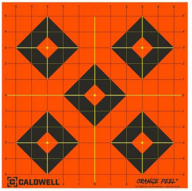Caldwell 1166104 Orange PeelSelf-Adhesive Paper Black/Orange12" Diamond 5 Pack