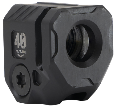 Strike Industries MCQUAD Micro Threaded Compensator Black Steel 0.89" OAL Compatible w/ 9mm/357 SIG
