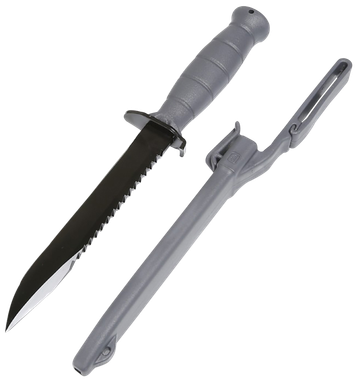 Glock KG039180 Field7" Fixed Clip Point Plain/Saw Black High Carbon Steel Blade/ Gray Textured Trimond Polymer Handle Clamshell Packaging
