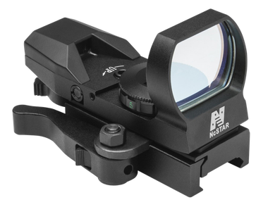 NcStar D4BQ Red Four Reticle ReflexBlack Anodized 1 x 0.95" x 1.34" 3 MOA Red Dot Multi Reticle QR Mount
