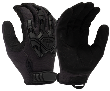 Pyramex VGTG40BX2 Impact Operator Heavy-Duty Black Synthetic Leather XXL Hook & Loop