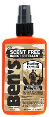 Adventure Medical Kits 00067366 Ben's Hunting Formula Unscented 3.40oz Spray Repels Mosquitos/Ticks Effective Up to 12 hrs