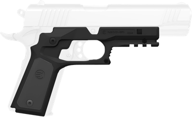 Recover Tactical CC3P0104 Frame GripBlack Polymer Frame with Interchangeable Black & Gray Panels for Standard Frame 1911