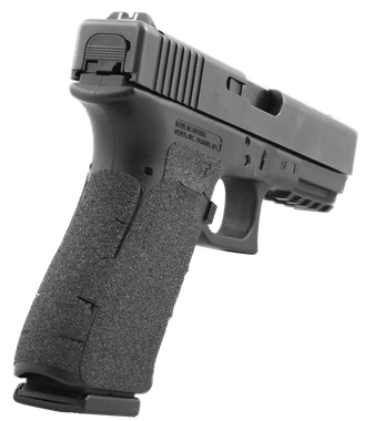 Talon Grips 384G Adhesive GripGlock Gen5 19/23/25/32/38/44 w/Large Backstrap, Black Textured Granulate