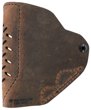 Versacarry REV211 RevolverIWB Distressed Brown Leather Belt Clip Fits S&W J Frame/Ruger LCR Right Hand