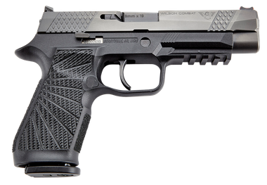 Wilson Combat SIGWCP320FPBATC P3209mm Luger 17+1 4.70" Black Steel Barrel, Black DLC Serrated Stainless Steel Slide, Black Polymer Frame w/Picatinny Rail, Curved Trigger, Black Polymer Grip