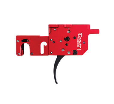 Timney Triggers 650 RPRTwo-Stage Curved Trigger with 8 oz/1 lb Draw Weight & Black/Red Finish for Ruger Precision
