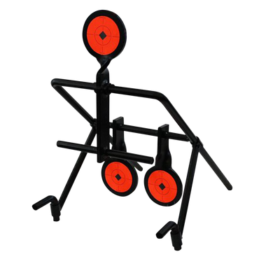 Birchwood Casey 47044 World of Targets Gallery 44 Magnum Resetting Target 3.75" Handgun Black/Orange Steel Circle w/Crosshair & Diamond