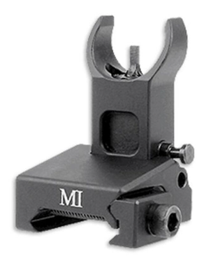 Midwest Industries Low Profile Flip Up Front Sight - Black | Mil Spec Gas Block Height