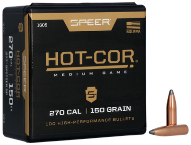 Speer 1605 Hot-Cor277Cal 150gr Spitzer Soft Point 100 Per Box/5 Case