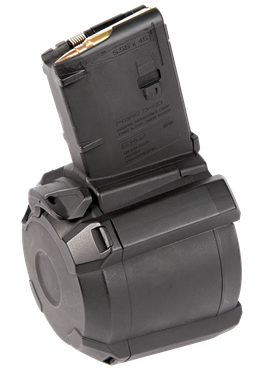 Magpul MAG576BLK PMAG GEN M3 60rd Drum 223 Rem/5.56x45mm NATO Fits AR-15/M16/M4 Black Polymer