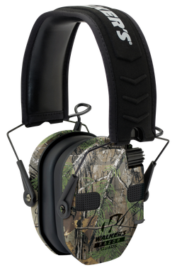 Walker's GWPRSEQMCMO Razor Slim Electronic Muff 23 dB Over the Head Realtree Xtra/Black Polymer