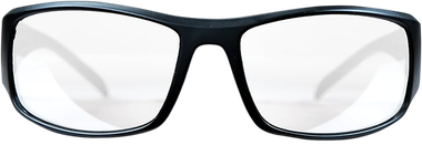 M&P Accessories 110168 Thunderbolt Shooting Glasses Full Size Clear Mirror Lens Black Frame