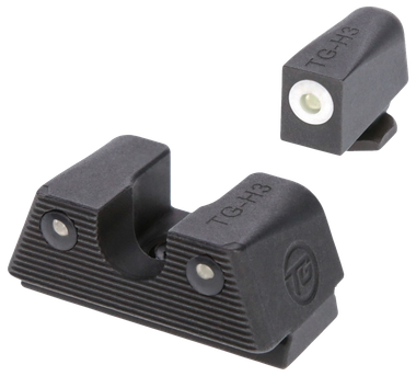 TruGlo TGTG231G1XA Tritium XWhite Outline Tritium Front/Green Tritium Rear/Black Nitride Fortress Frame, Compatible w/Glock 42/43/43X/48 Except MOS, Front Post/Rear Dovetail Mount