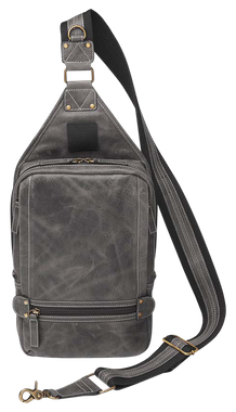 Gun Tote'n Mamas/Kingport GTMCZY108GREY Sling BackpackGray Leather Includes Standard Holster