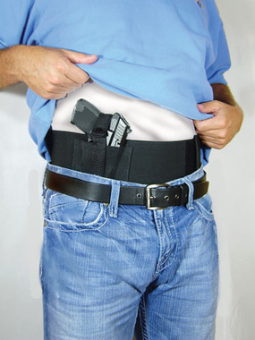 WAIST 36 TO 44" RH/LH BLACKPSP CONCEALED CARRY BELLY-BAND