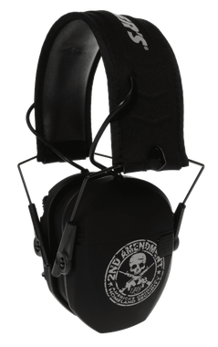 Walker's GWPRSEMFS2A Razor Slim Electronic Freedom Muff 23 dB Over the Head Black w/Distressed 2nd Amendment Polymer