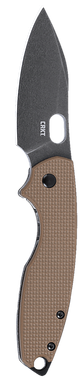 CRKT 5317B Pilar III 2.97" Folding Spear Point Plain Stonewashed D2 Steel Blade, Brown G10/SS Handle