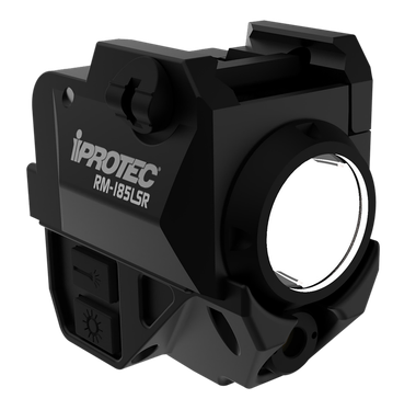 iProtec IPRSPS0003 RM185LSR Rail-Mount Firearm Light with Red LaserBlack 185 Lumen White Light