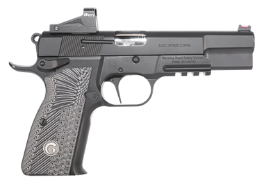SALE Girsan 390466 MCP35 OPS 9mm Luger 4.87" 15+1, Black, Serrated Blued Slide, Black & Gray Checkered Grip, Far-Dot Red Dot