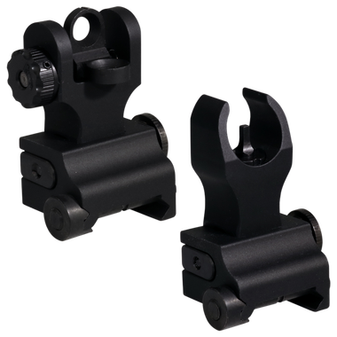 Samson QFHKA2PKG Quick Flip Folding Sights Front(HK) & Rear (A2)Black Anodized for AR-15