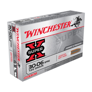 Winchester Ammunition 30-06 SPRG Ammo 125gr JSP Ammunition - 20 Rounds