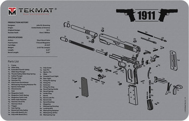 11"X17" 1911 PISTOL GREYTEKMAT ARMORERS BENCH MAT