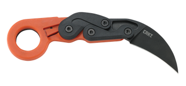 CRKT 4041O Provoke2.47" Folding Plain Black Stonewashed 4116 Stainless Steel Blade/Orange Grivory Handle Includes Pocket Clip