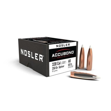 Nosler AccuBond Bullets .338 cal .338" 250 gr SBT-ACB 50/ct