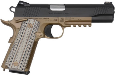 8RD TWO TONE NOVAK SIGHTSCOLT GOVERNMENT CQB 45ACP 5"