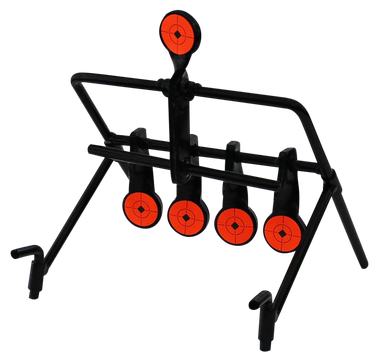 Birchwood Casey 47021 World of Targets Resetting Gallery 1.75" Rimfire Rifles/Handguns Black/Red 0.37" Thick Standing Works With Rimfire