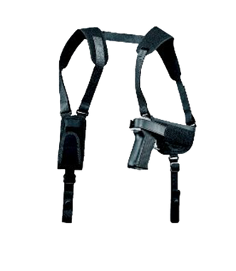 Uncle Mike's 77000 Pro-Pak Horizontal Shoulder Holster Shoulder Size 0 Black Nylon Harness Fits Sm/Med DA Revolver Fits 2-3" Barrel Right Hand