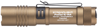 Streamlight 88073 ProTac 1L-1AA Everyday Carry FlashlightCoyote 40/150/350 Lumens White C4 LED